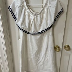 Elan Dresses | Elan White Cotton Off Shoulder Dress Size Small | Color: White |